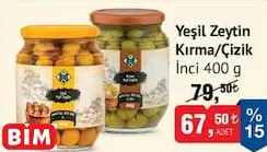 İNCİ YEŞİL ZEYTİN KIRMA/ÇİZİK 400 G